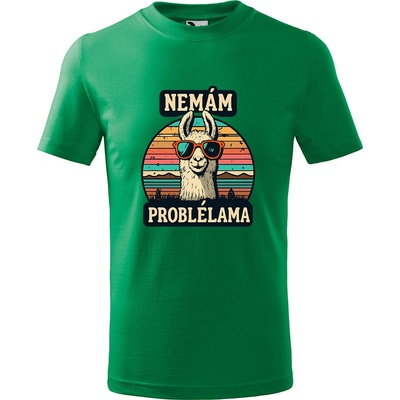Handel detské tričko Nemám problélama trávová zelená