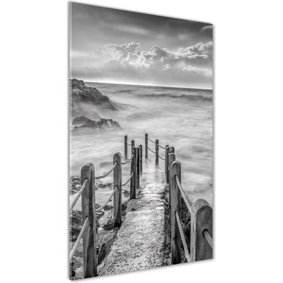 Vertikálny foto obraz fotografie na skle Chodník nad morom 50x100 cm