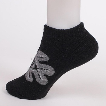 Дамски термо терлици в черно с голяма снежинка