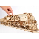 3D puzzle Ugears 3D puzzle Lokomotiva V-Express s vagónem 538 ks