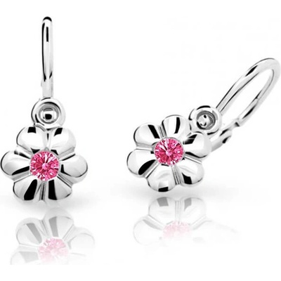 Cutie Jewellery Detské náušnice z bieleho zlata C1736-10-X-2 fuchsiová