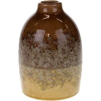 DekorStyle Keramická váza Olix 16,5 cm hnedá