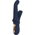 DreamToys Богинята Ирис - перлен вибратор с клиторен накрайник (син)