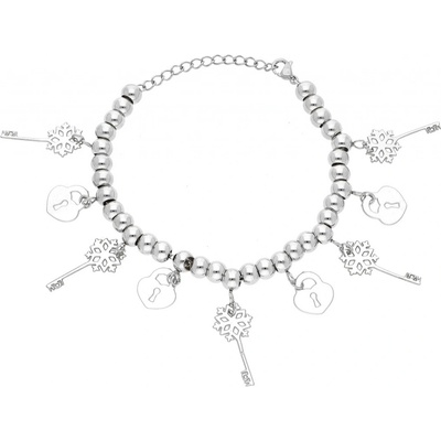 Ewena stříbrný náramek z chirurgické oceli NKH483