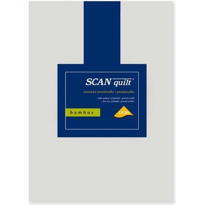 SCANquilt napínací prostěradlo bambus lycra světle šedé 90x200x30