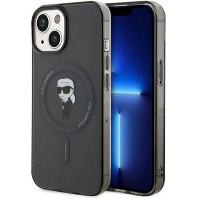 KARL LAGERFELD Кейс Karl Lagerfeld KLHMP15SHFCKNOK за iPhone 15 6.1", черен / черен, твърд, IML Ikonik MagSafe (3666339162153)