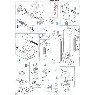 SPAMG165A00 kit - mechanická stopka pre Lbar