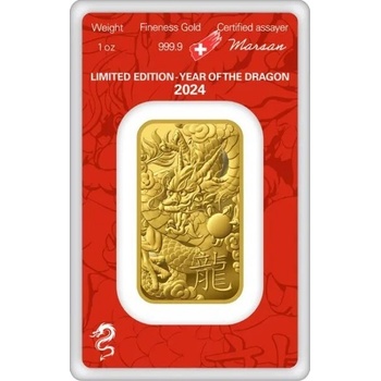 Argor-Heraeus zlatý slitek Rok Draka 1 oz