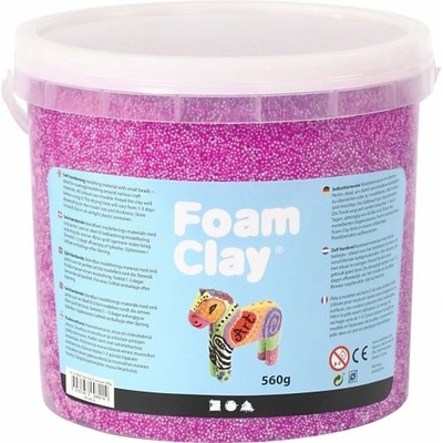 Creative Samotvrdnoucí modelovací pěnová kuličková hmota Foam Clay NEON FIALOVÁ 560g