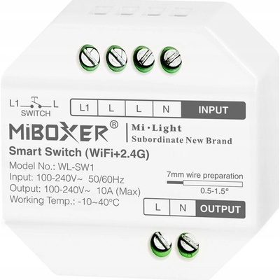 MiBoxer WL-SW1 chytrý nástěnný vypínač WiFi + 2.4 GHz RF