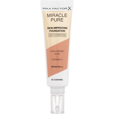 MAX Factor Miracle Pure Skin-Improving Foundation SPF30 грижовен хидратиращ фон дьо тен 30 ml нюанс 85 Caramel