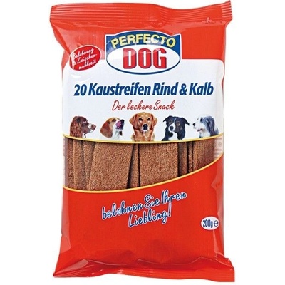 Perfecto Dog Mäsové plátky hovädzie + teľacie 20ks 200 g