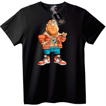 NOONEBRAND Тениска Картонен гангстер - L, Black