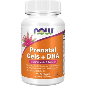 NOW Prenatal + DHA [90 Гел капсули]
