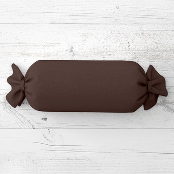 Biante Vankúš valec bonbon Rongo RG-015 Tmavo hnedý 15x100