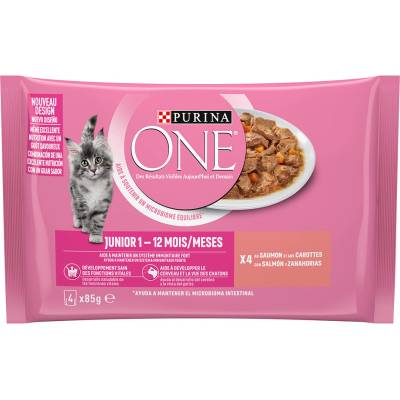 Purina ONE 12 x Sterilised losos a moriak 85 g