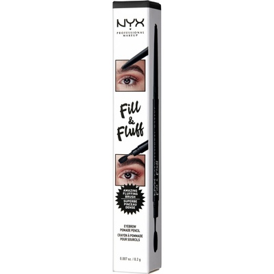 NYX Professional Makeup Fill & Fluff Eyebrow Pomade Pencil tužka na obočí Black 0,2 g