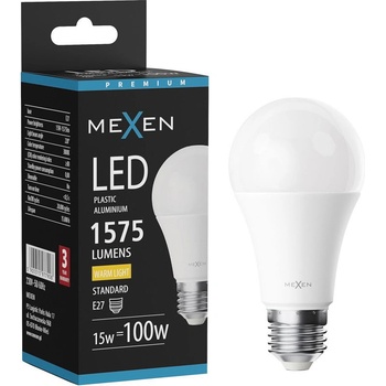 Mexen Nova LED крушка E27, A60, 15W, Топла - 3000K, 1575 lm - L100-E27-1530-01 (L100-E27-1530-01)