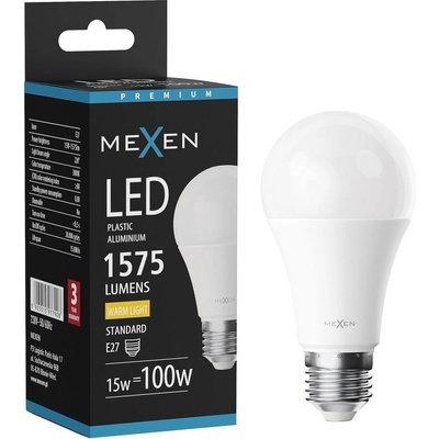 Mexen Nova LED крушка E27, A60, 15W, Топла - 3000K, 1575 lm - L100-E27-1530-01 (L100-E27-1530-01)