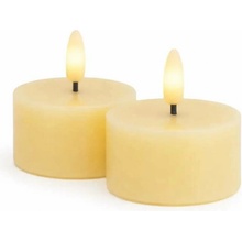 SIRIUS Sada LED čajové svíčky na baterie Sille Tealight, Ø 6 × 3,4 cm, světle žlutá, z pravého vosku, 2 kusy