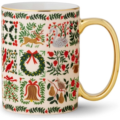 Rifle Paper Co. Porcelánový hrnek Christmastide zlatá barva porcelán 470 ml