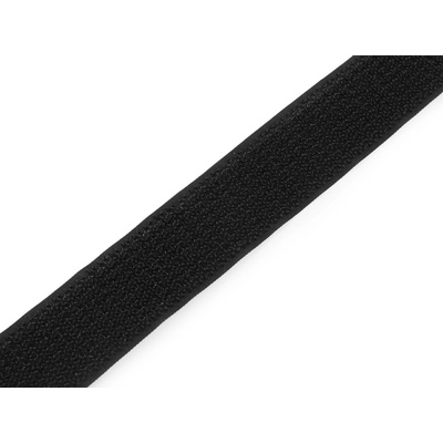 Suchý zip háček a plyš na stejné straně šíře 30 mm, střední, 1 černá