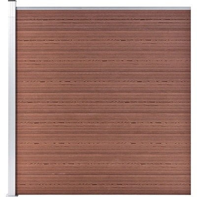 vidaXL Zahradní plot dřevoplast 175 x 186 cm hnědý