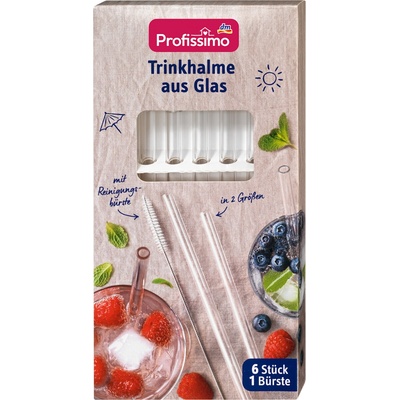 Profissimo brčka skleněná 1 ks kartáček 6 ks