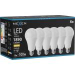 Mexen Nova 6x LED крушка E27, A70, 18W, Топла - 3000K, 1890 lm - L100-E27-1830-01x06 (L100-E27-1830-01x06)
