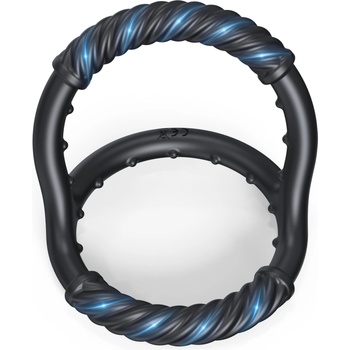 Image 1 of Paloqueth Dual Soft Silicone Erection Ring Black