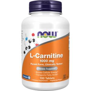 NOW L-Carnitine 1000 mg | Carnipure® [100 Таблетки]