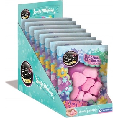 Crazy Chic: Bloom Bloom srdiečkové bomby do kúpeľa 8 ks