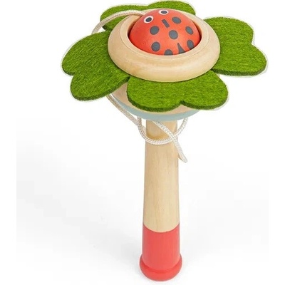 Bigjigs Toys Chytač loptičiek Kvetina s loptičkou Beruška