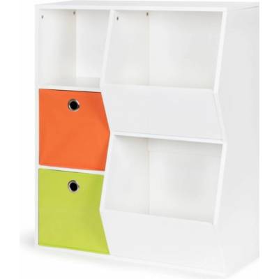 Eco Toys Domček biela/oranžová/zelená 6 priehradok