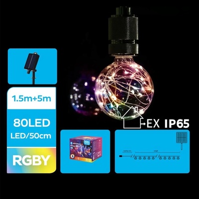 Aigostar B.V. Aigostar LED Solární vánoční řetěz 10xLED/8 funkcí 6,5m IP65 multicolor AI1203