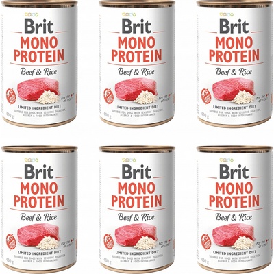 Brit Mono Protein Beef & Rice 6 x 400 g