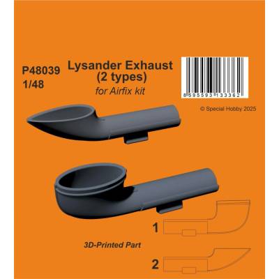 Airfix CMK Lysander Exhaust 2 types / for kit 1:48