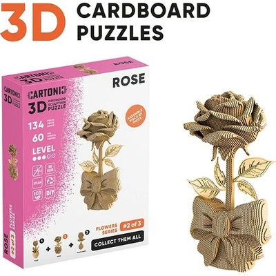 Cartonic 3D puzzle Růže 134 ks