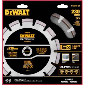 DEWALT диамантено острие ELITE SERIES 230 × 22.23 мм за рязане на асфалт DT20466 (DT20466)