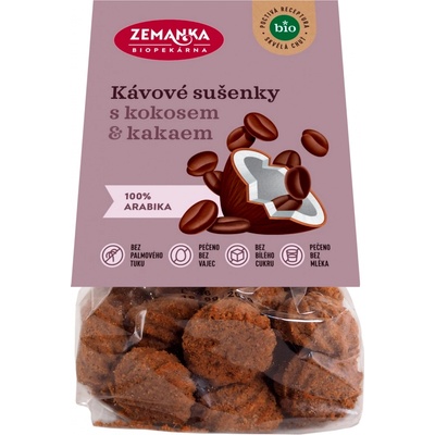 ZEMANKA kávové bio sušenky s kokosem 100 g