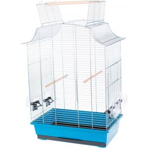INTER-ZOO Pet Products Клетка за птици GRETA CABRIO CHROM - 49, 5 x 30, 5 x 66 cm СИНЯ