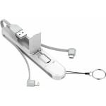 LDNIO Кабел за данни DeTech DE-C35i, Lightning, 1.0m, Бял - 40189