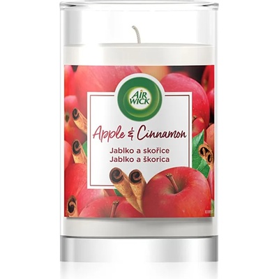 Air Wick Apple & Cinnamon ароматна свещ 310 гр