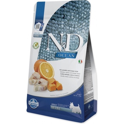 N&D Pumpkin Dog Adult Mini Grain Free Codfish Pumpkin & Orange 0,8 kg