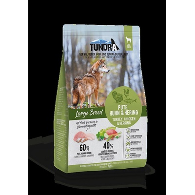 TUNDRA Adult Turkey and Trout Herring XL - Пълноценна храна за кучета от едри породи, без зърно, с пуешко и херинга, 3.18 кг