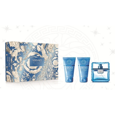 Versace Eau Fraîche EDT 50 ml + Versace Eau Fraîche balzám po holení 50 ml + Versace Eau Fraîche sprchový gel 50 ml