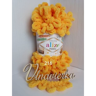 Alize Puffy 216 tmavo žltá