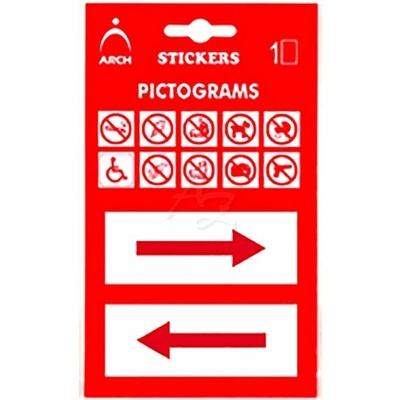 informační piktogram, samolepka, "ŠIPKY", 100x170mm