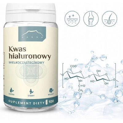 Nanga Vysokomolekulárna kyselina hyalurónová 200 mg 100 kapsúl