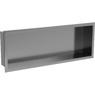 Mexen X-Wall-R вградена полица с фланец 60 x 20 см, четкано сиво-черно - 19E0602010 (19E0602010)